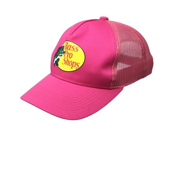 Bass Pro Shops Pink Youth Girls Hat Baseball Cap NWOT Mesh Snapback Adjustable - Picture 1 of 8